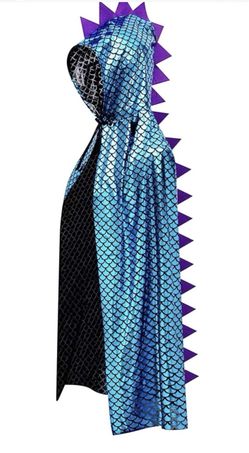 Dinosaur Costume Gold or blue Dragon Cape Halloween Dress Up 3-8 Years A0232