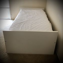 Twin Bed + storage + matress.