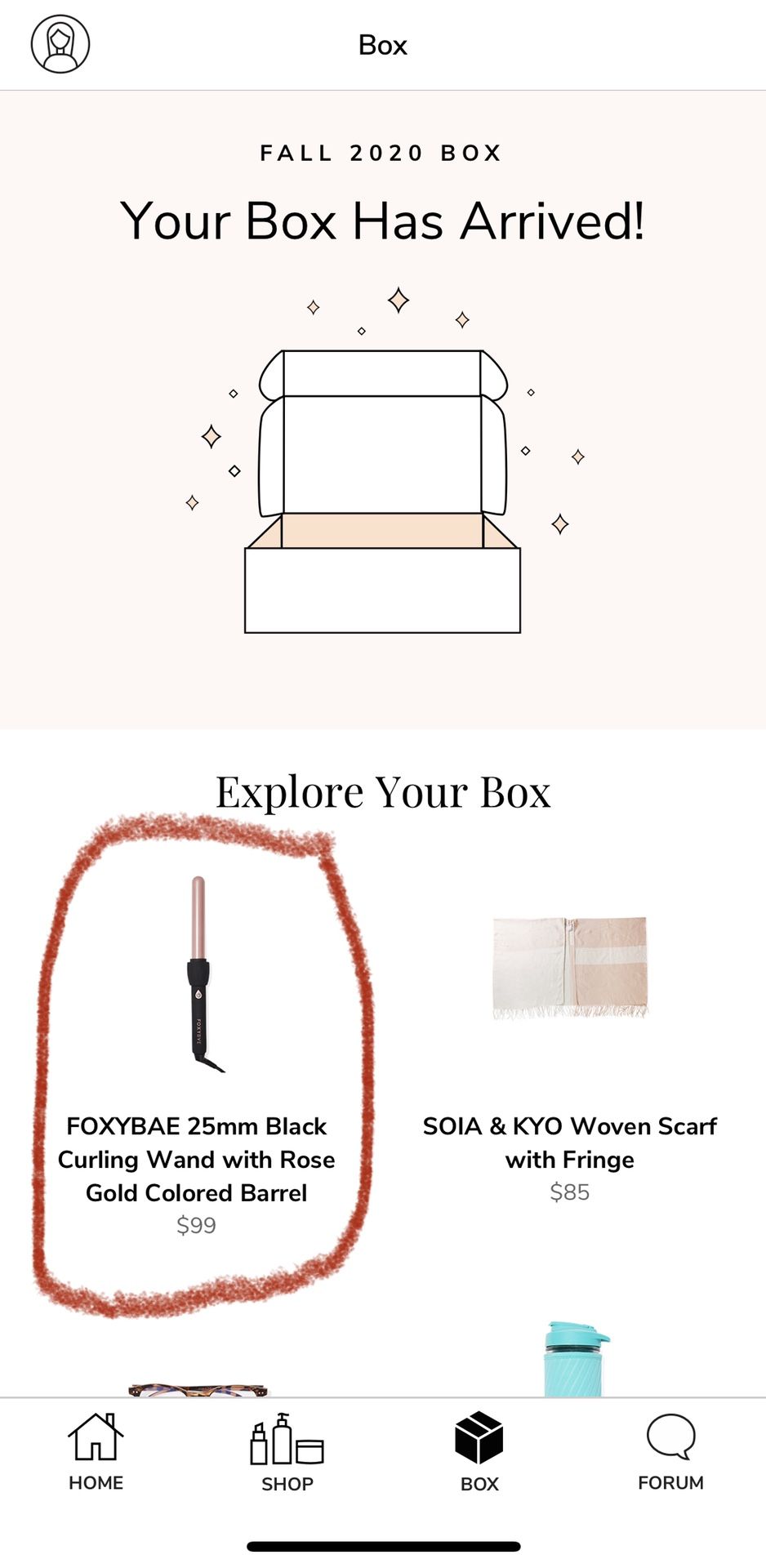 Brand New Foxybae Rose Gold 25mm Curling Wand