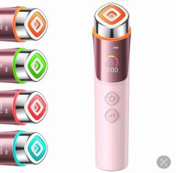 New Viconor 6-in-1 Red Light Face Massager – Pink
