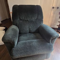 Lazy boy recliner in dark blue