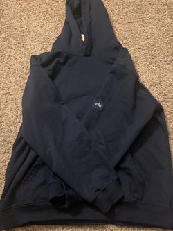 Alo Yoga Navy Blue Pullover Hoodie