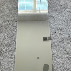 Like New!  Full Length Mirror - Beveled Frameless - Rectangle Wall Mirror - 12”x48” - 1ft X 4ft