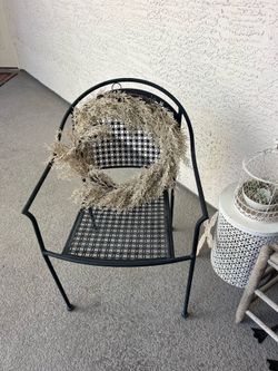 Really cute wrought-iron patio chair