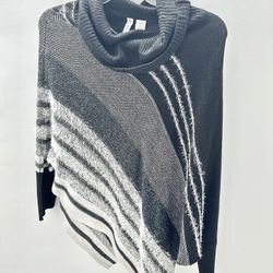 Indigo Black Gray White Sweater Women’s Size XL RN 73352
