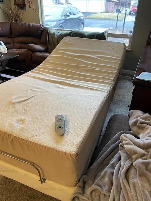 Temperpedic Twin Xl Power Adjustable Bed With Massage