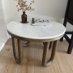 Marble Wood Coffee Table 