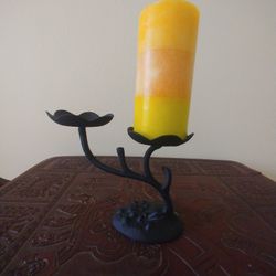 Vintage. Iron chandelier. Candelabro de hierro.