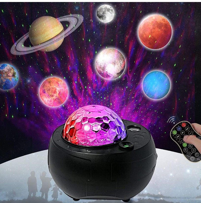 Galaxy Projector Star Light Projector Psychedelic Swirling Room Decor,Smart Skylight with Music & Remote Control