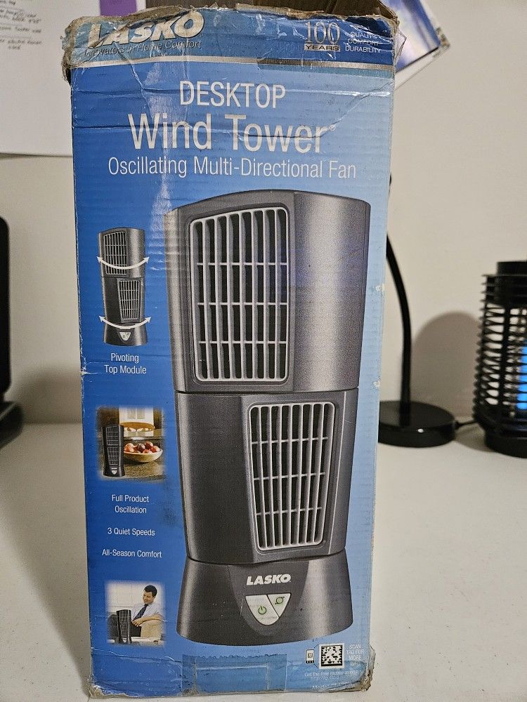 Desktop Oscillating  Tower Fan, Lasko