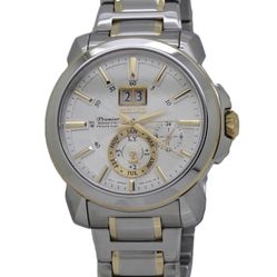 Seiko kinetic Perpetual Silver-Gold Accent