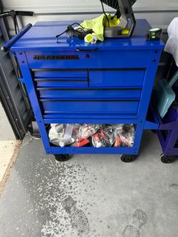 US General Yellow Rolling Tool Cart with Drawers