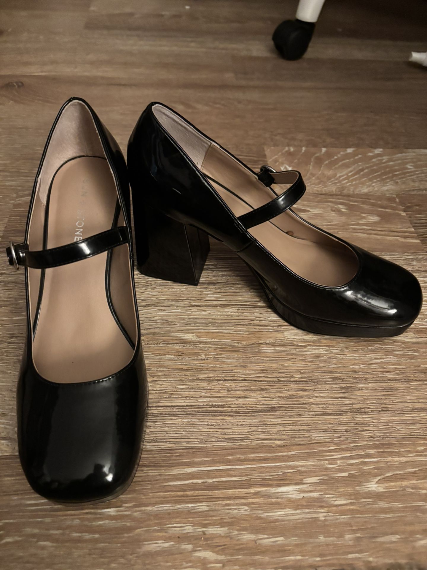 Sun + Stone Black Heels