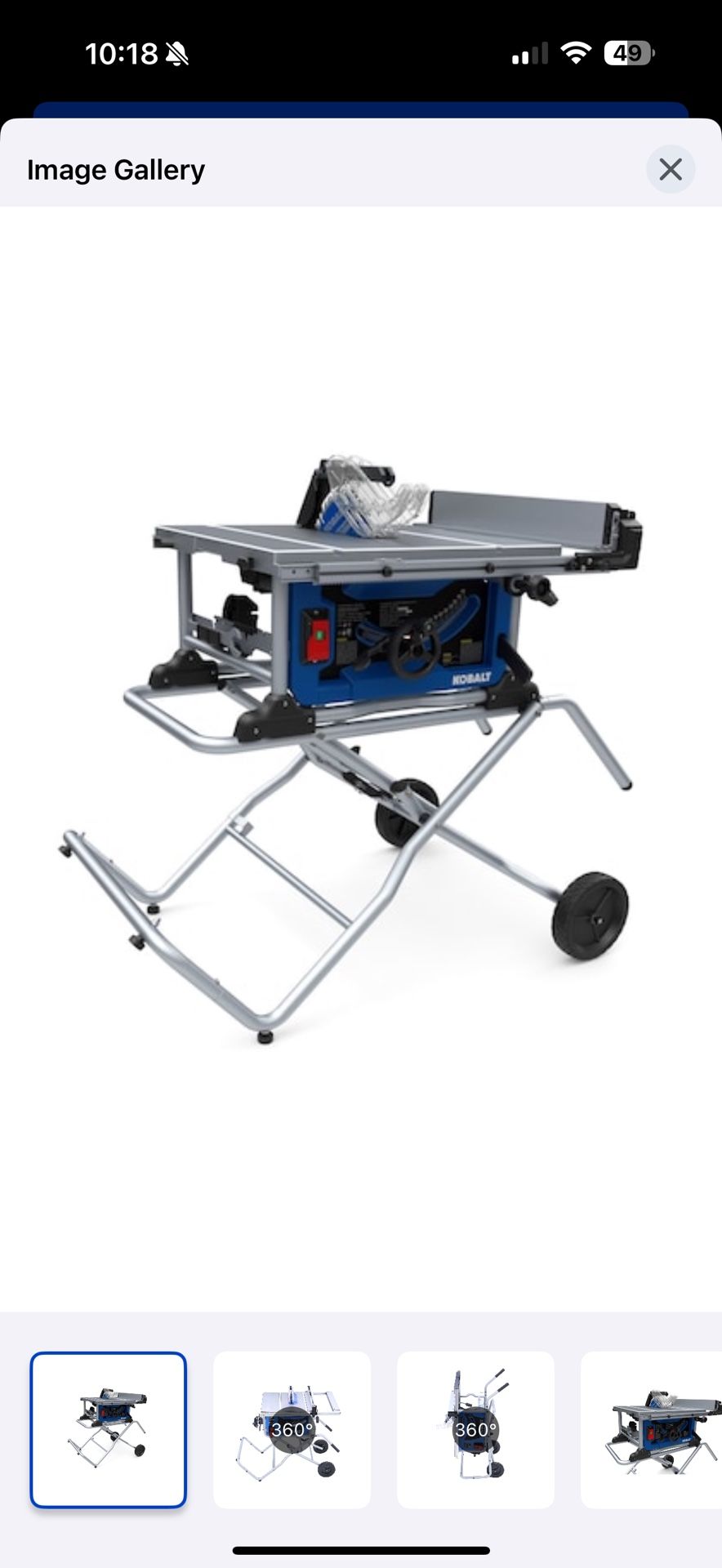 Kobalt Table Saw