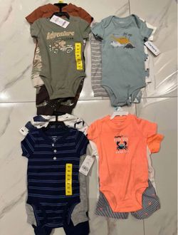 Carter's Baby Boy Clothes Lot — 24 Pieces, Size 6 Months, NEW with Tags (4 Sets)