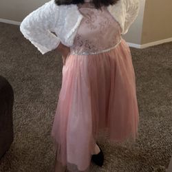Girls Wedding Court Dress Size Large 