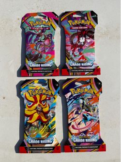 Pokemon Chaos Rising Trading Card Boosters (Lot of 4)