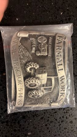 Farmall Works Final Tractor Belt Buckle 1985