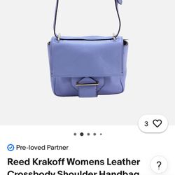 REEK KRAKOFF-  Lavender Leather Cross Shoulder Handbag