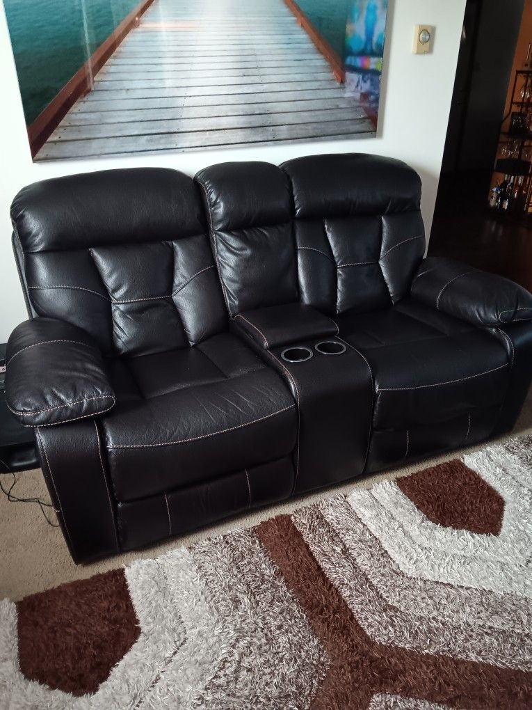 Leather Reclining Sofa And Loveseat
