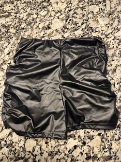 Black Leather Shein Shorts