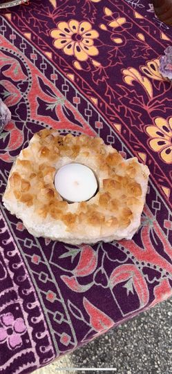 Citrine candle holder