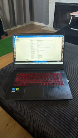 MSI gaming laptop - hardly used