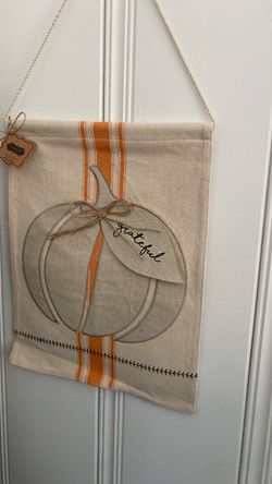 Fall Pumpkin Canvas Wall Hanging
