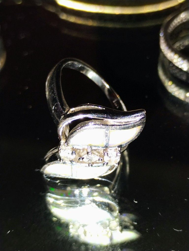 Beautiful Diamond Silver Ring Etc