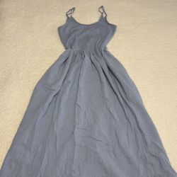 Aerie Women Blue At The Barre Midi Dress