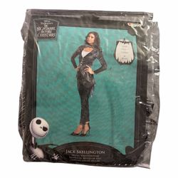 The Nightmare Before Christmas Jack Skellington DISNEY Adult Women’s Halloween Costume. Size Medium (New) *Jacket *Pants *Bowtie.