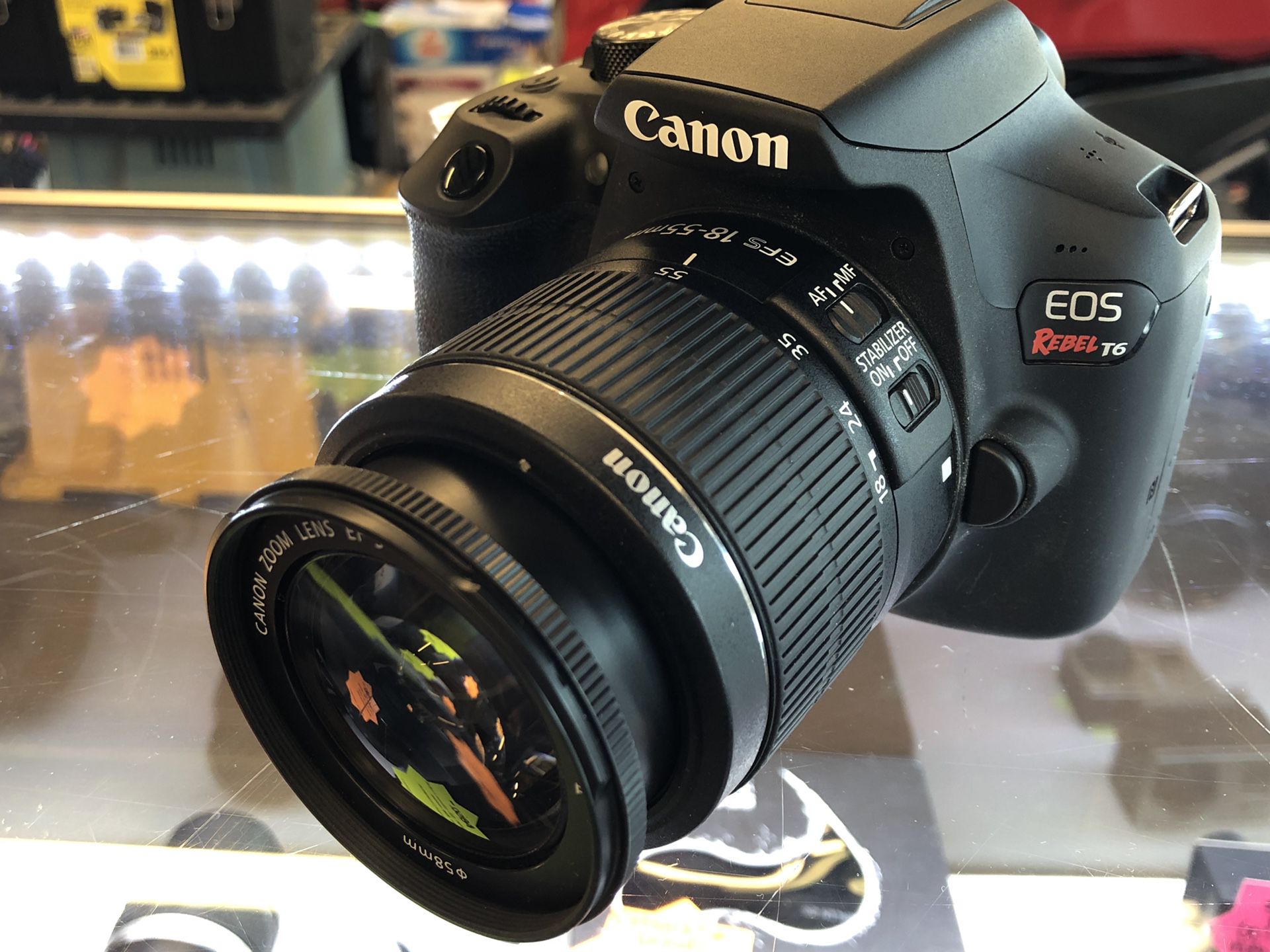 Canon EOS Rebel T6 with EFS Lens, Charger and Bag