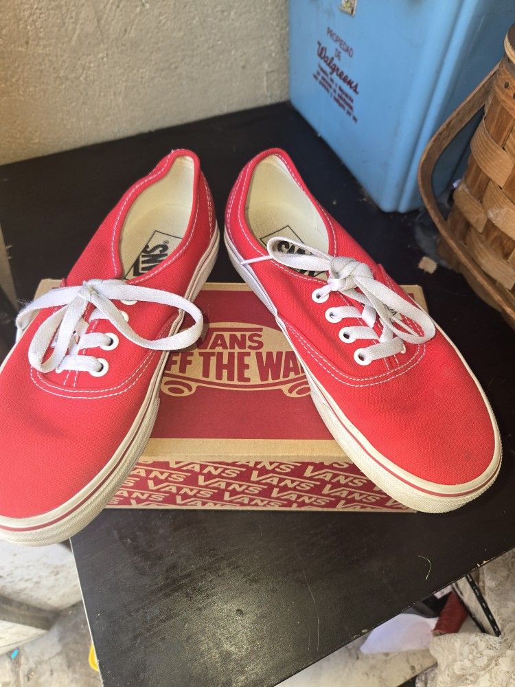 Red Vans Size 4 1/2 Men Women 6 Make Offer