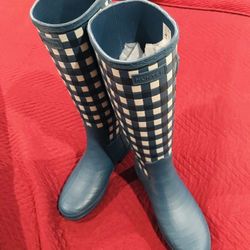 Blue Hunter Rain Boots, Size 7, Brand New