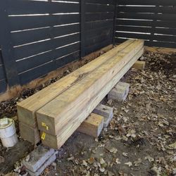 Treated LUMBER - Four 6x6  - 10ft each