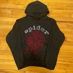 Rhinestone spider hoodie