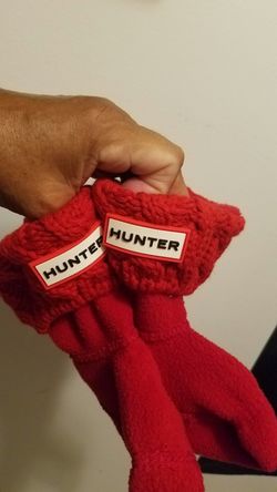 Toddler sock red 4 hunter boots xs New