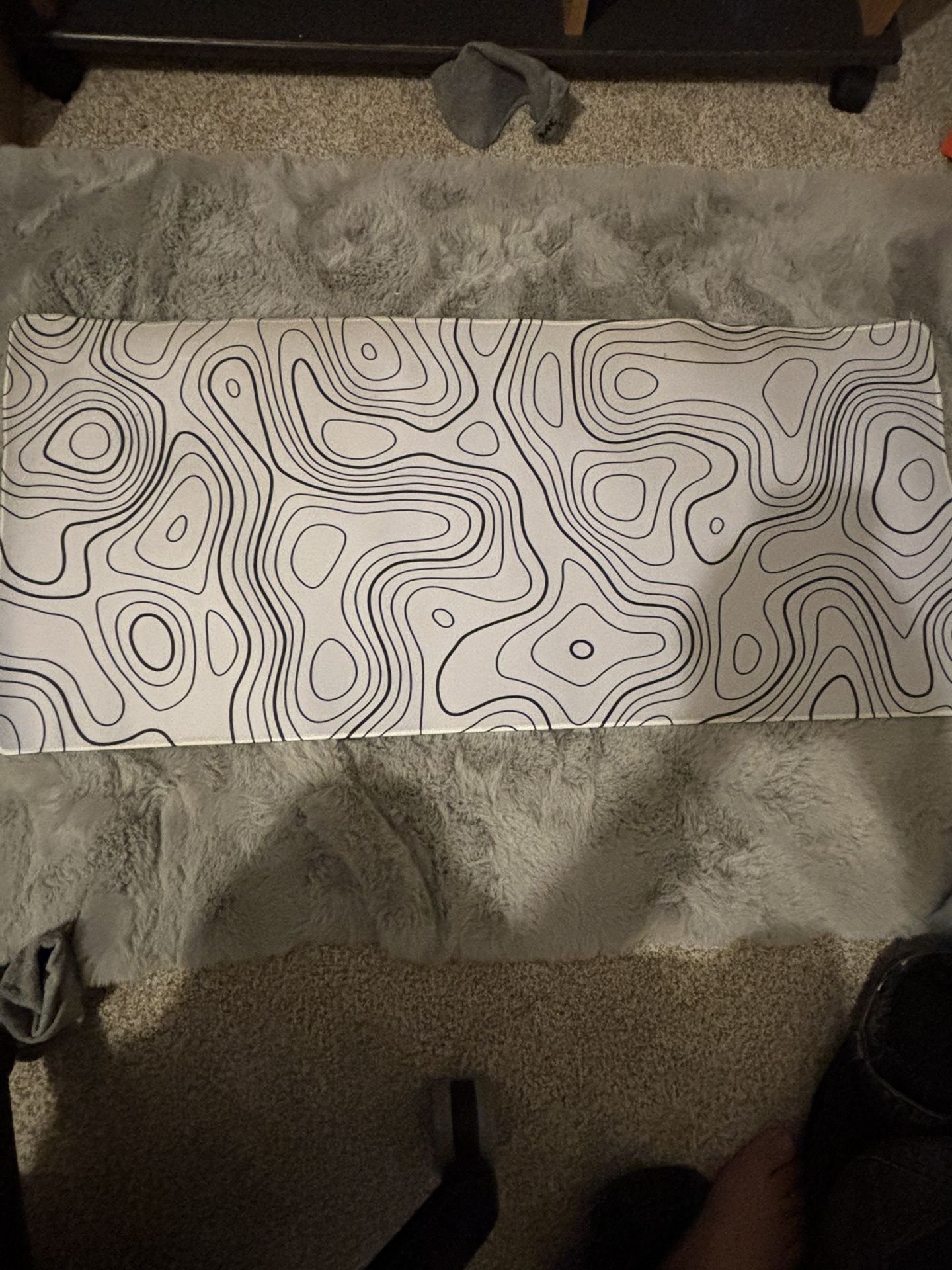 White Topographic Mouse Pad (big)