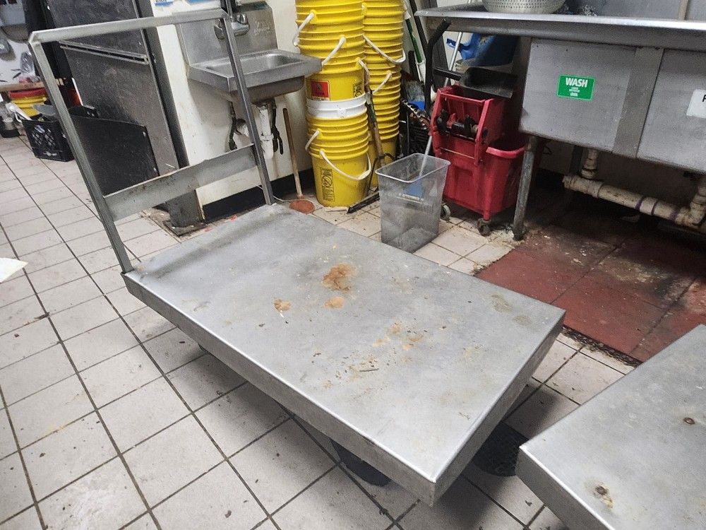 Stainless Steel Platform Truck 4 Wheel Dolly Cart for Heavy Items- 24" x 44"
