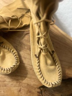 Vintage Moccasins beige suede
