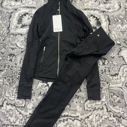 Lululemon Define Jacket – Nulu Black/Gold Size 2 (Full Set)