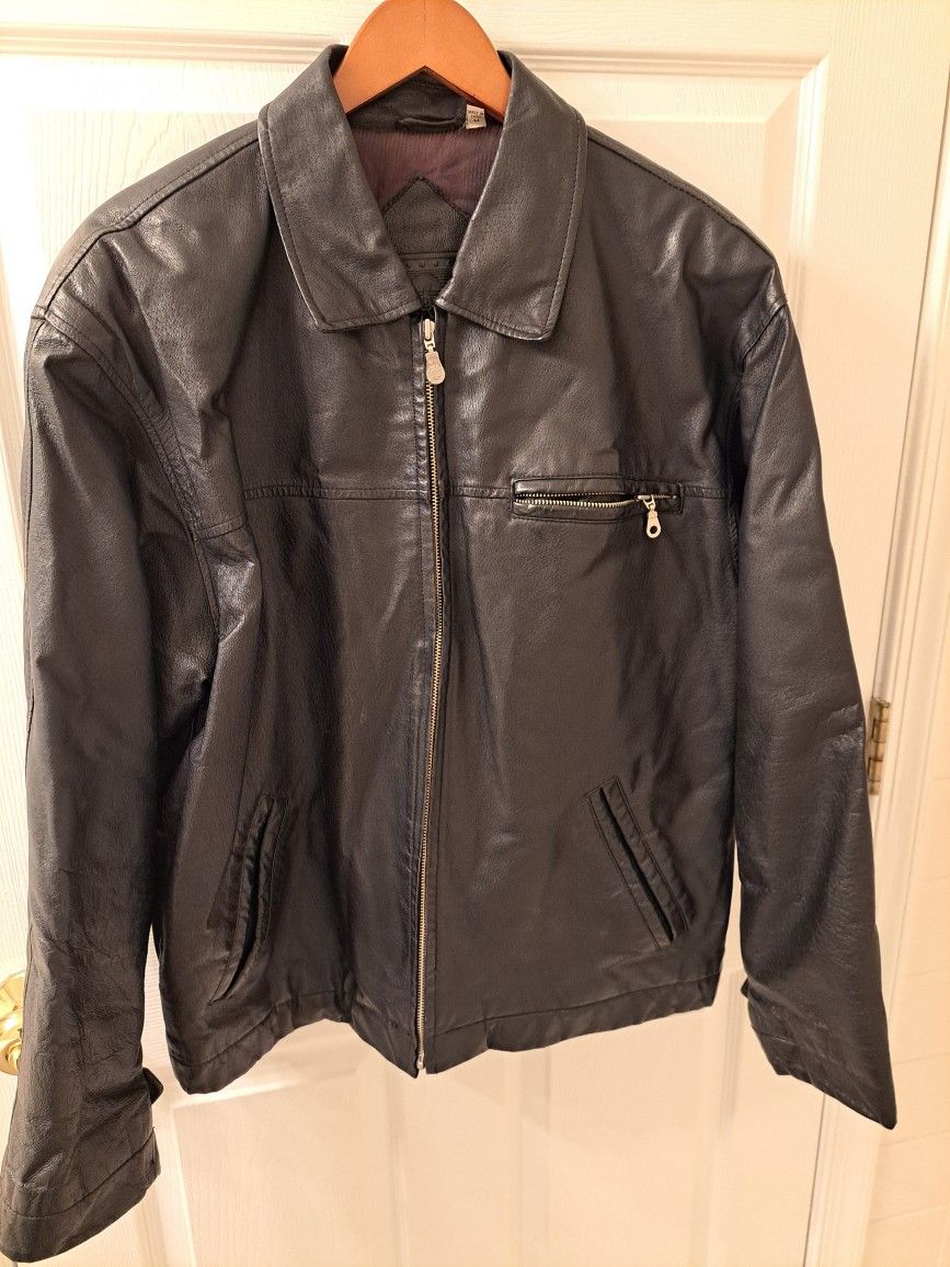 Genuine LEATHER SHELL Men's Bomber