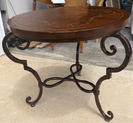 Wrought iron side table