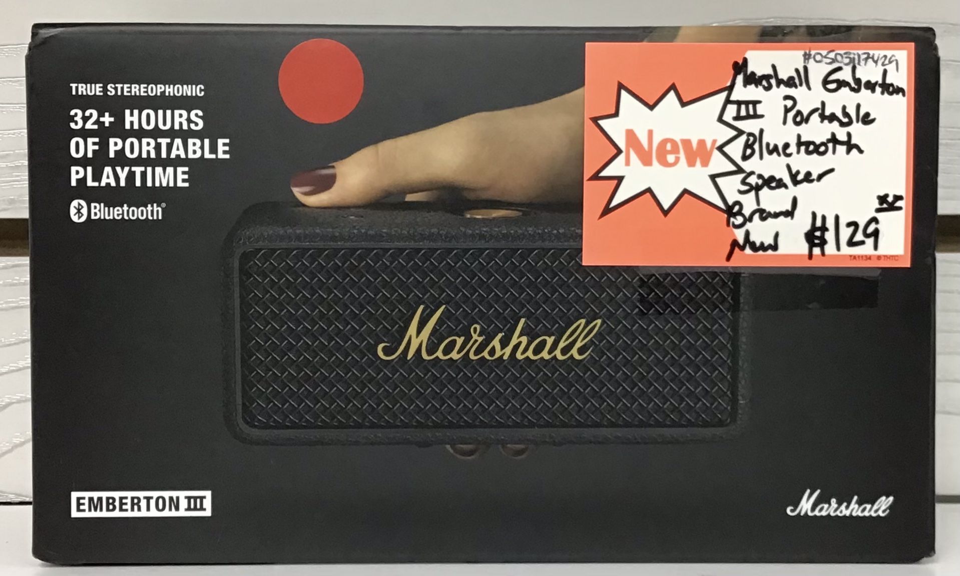 Marshall Emberton III Portable Bluetooth Speaker Brand New