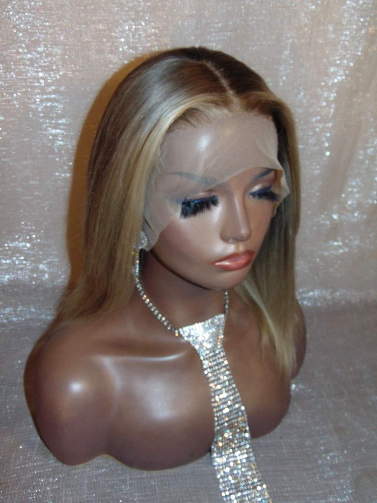 Make Offer Platinum / Sandy Blonde Ombre Lace Front Wig Shoulder Length