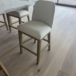 Brand New, Beautiful Cream Linen Barstools,