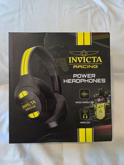 • NEW Invicta Racing Wireless Noise Cancelling Power Headphones