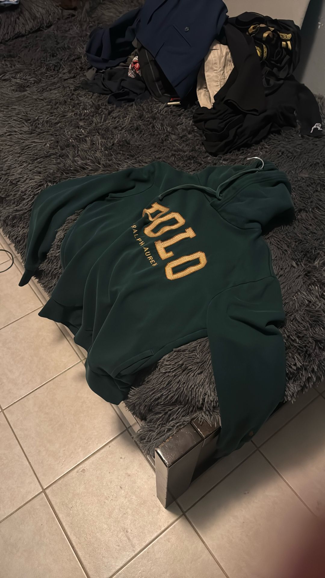 Polo Fleece Hoodie Green