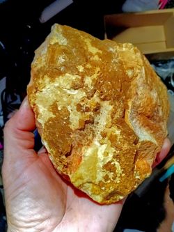 Large Raw Calcite/ jasper /gold  Mineral Specimen