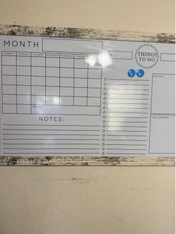 Whiteboard calendar
